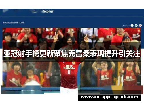 亚冠射手榜更新聚焦克雷桑表现提升引关注