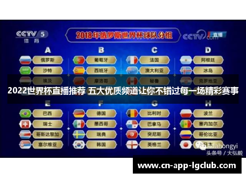 2022世界杯直播推荐 五大优质频道让你不错过每一场精彩赛事