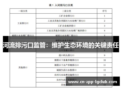河流排污口监管：维护生态环境的关键责任